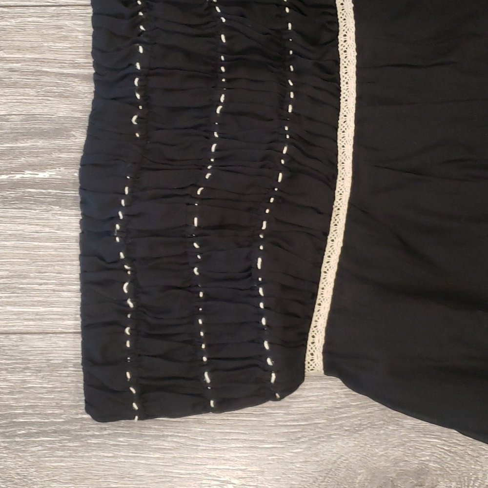 photo - The Limited Strapless Dress Midi Black and Tan Brown - Picture 11 of 17